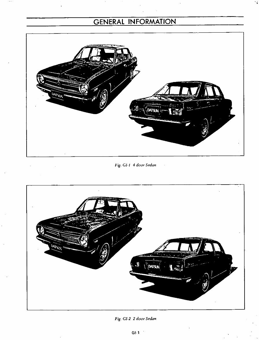 Datsun 1200 B110 Series Chassis & Body Service & Repair Manual preview img 5