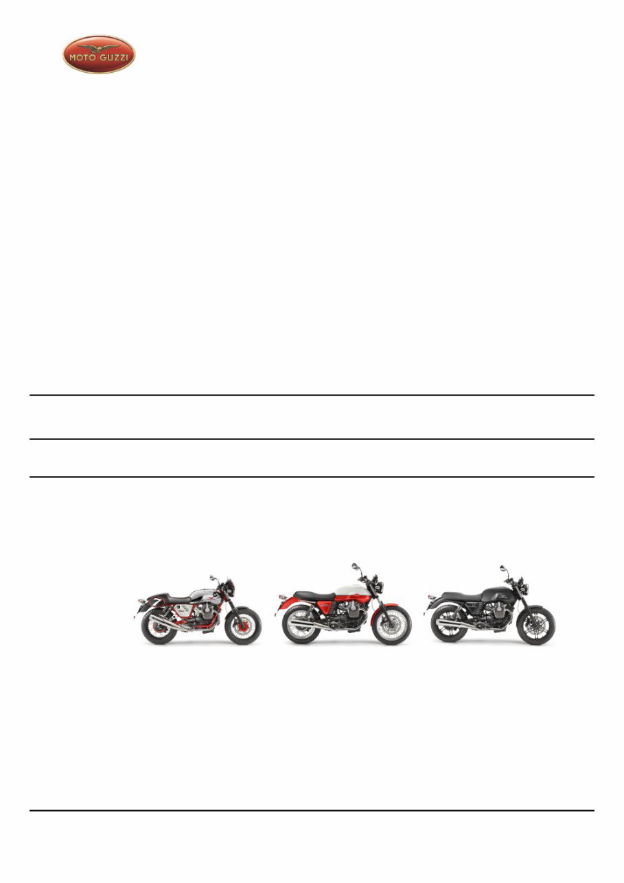 2012-2013 Moto Guzzi V7 Stone V7 Special V7 Racer Service & Repair Manual preview img 1