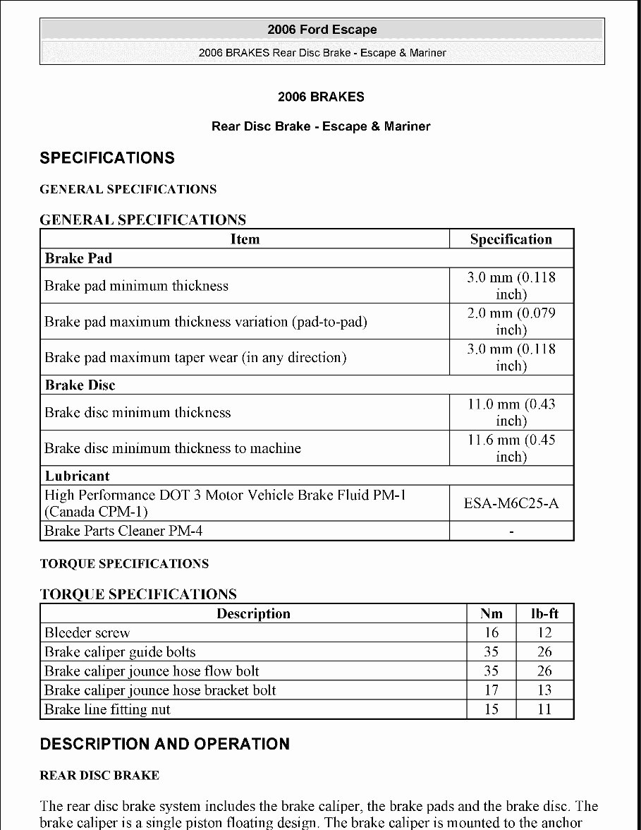 2005-2008 Ford Escape Hybrid Service & Repair Manual preview img 1