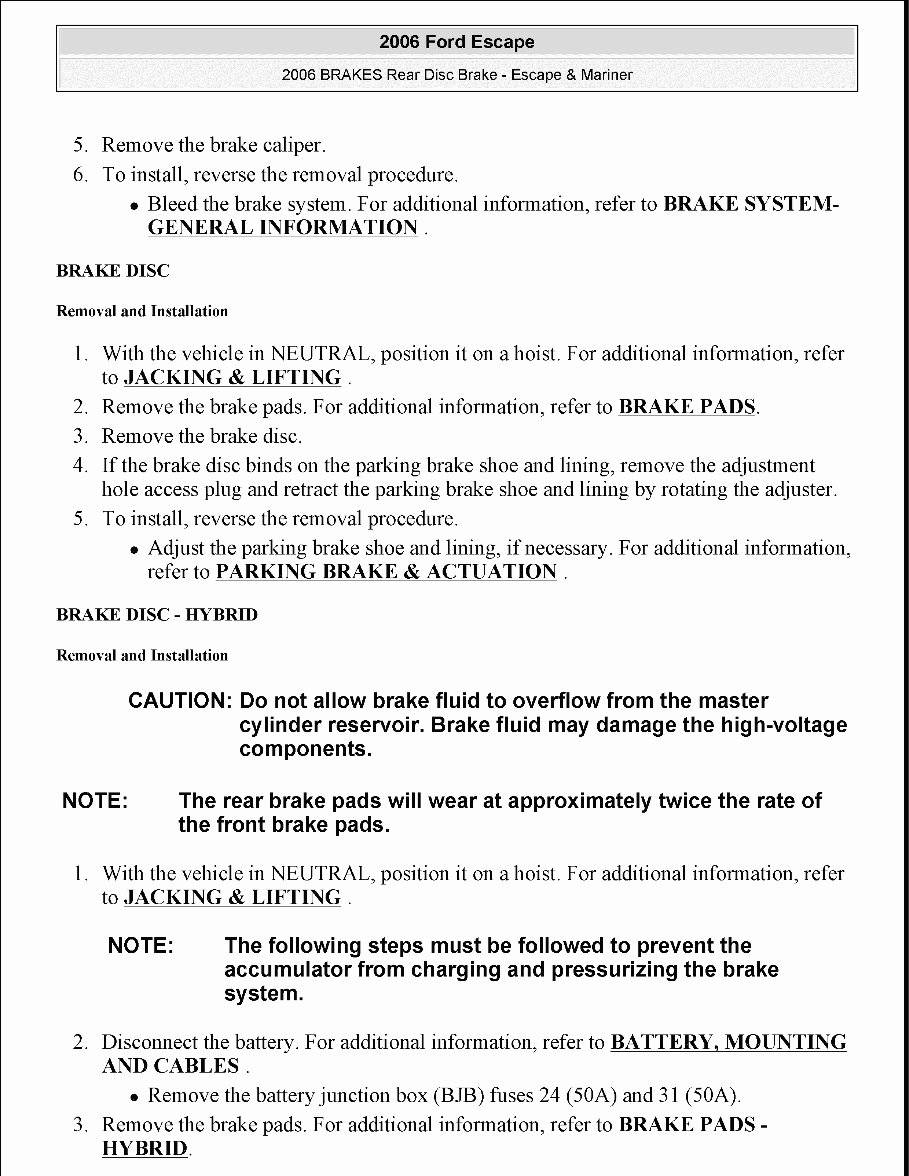 2005-2008 Ford Escape Hybrid Service & Repair Manual preview img 7