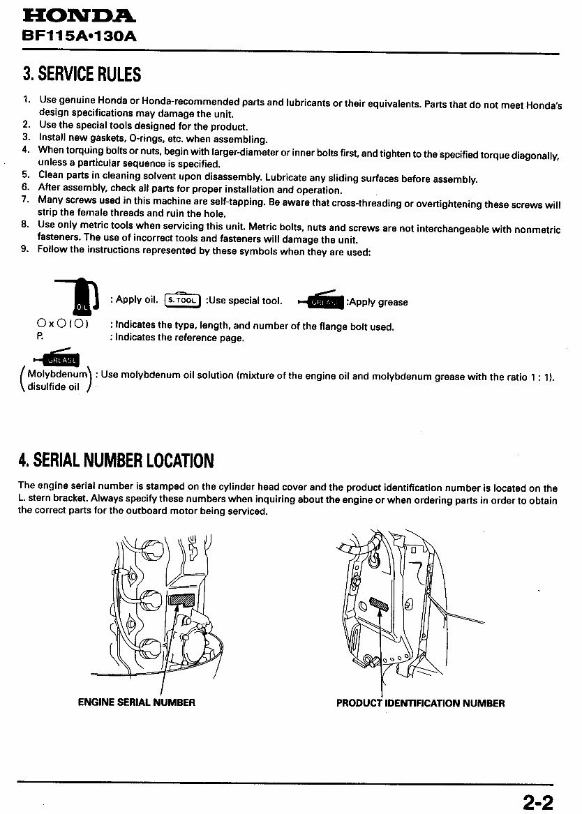 HONDA OUTBOARD Engine BF115A BF130A Series Workshop Manual preview img 8