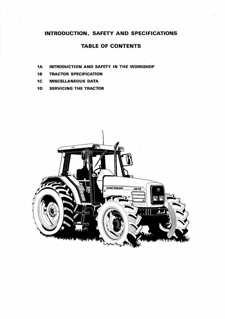 Massey Ferguson Serie 4200 Alle Modelle Händler Werkstatt-Handbuch