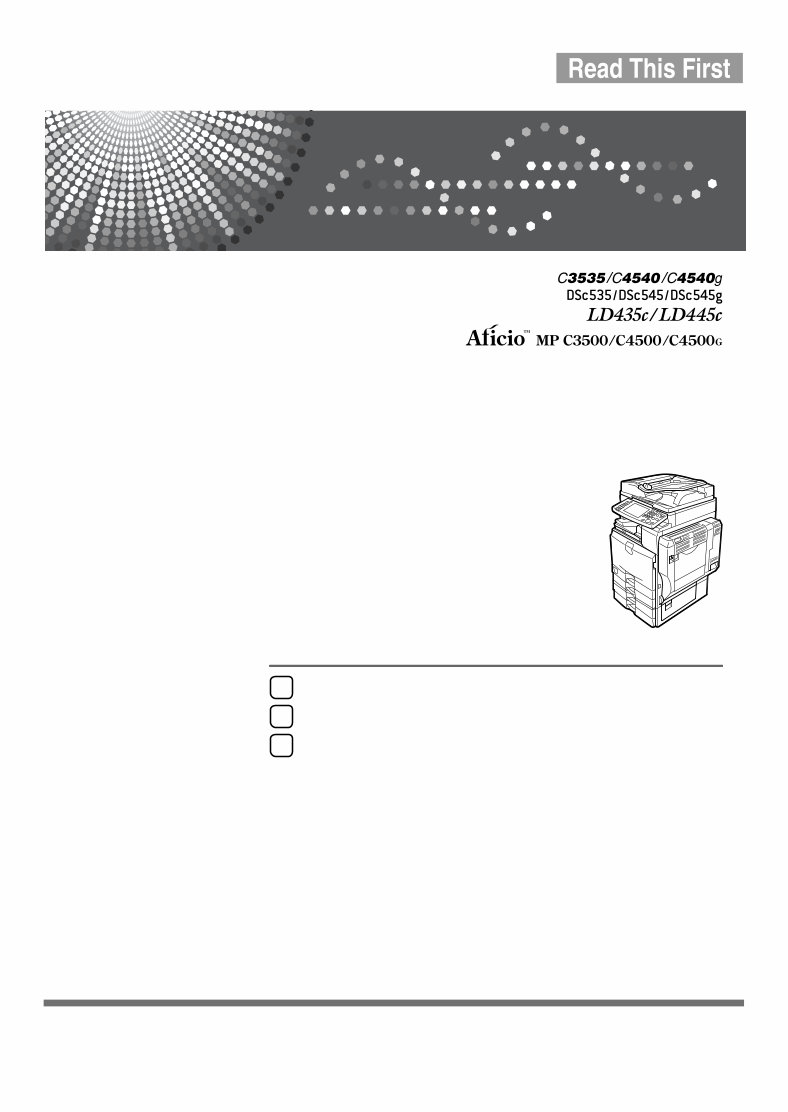 RICOH Aficio MP C3500, Aficio MP C4500 Service Repair Manual + Parts Catalog preview img 1