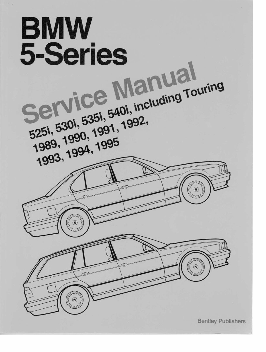 1992 BMW 5 Series (525i/530i/540i) E34 Service & Repair Manual preview img 1