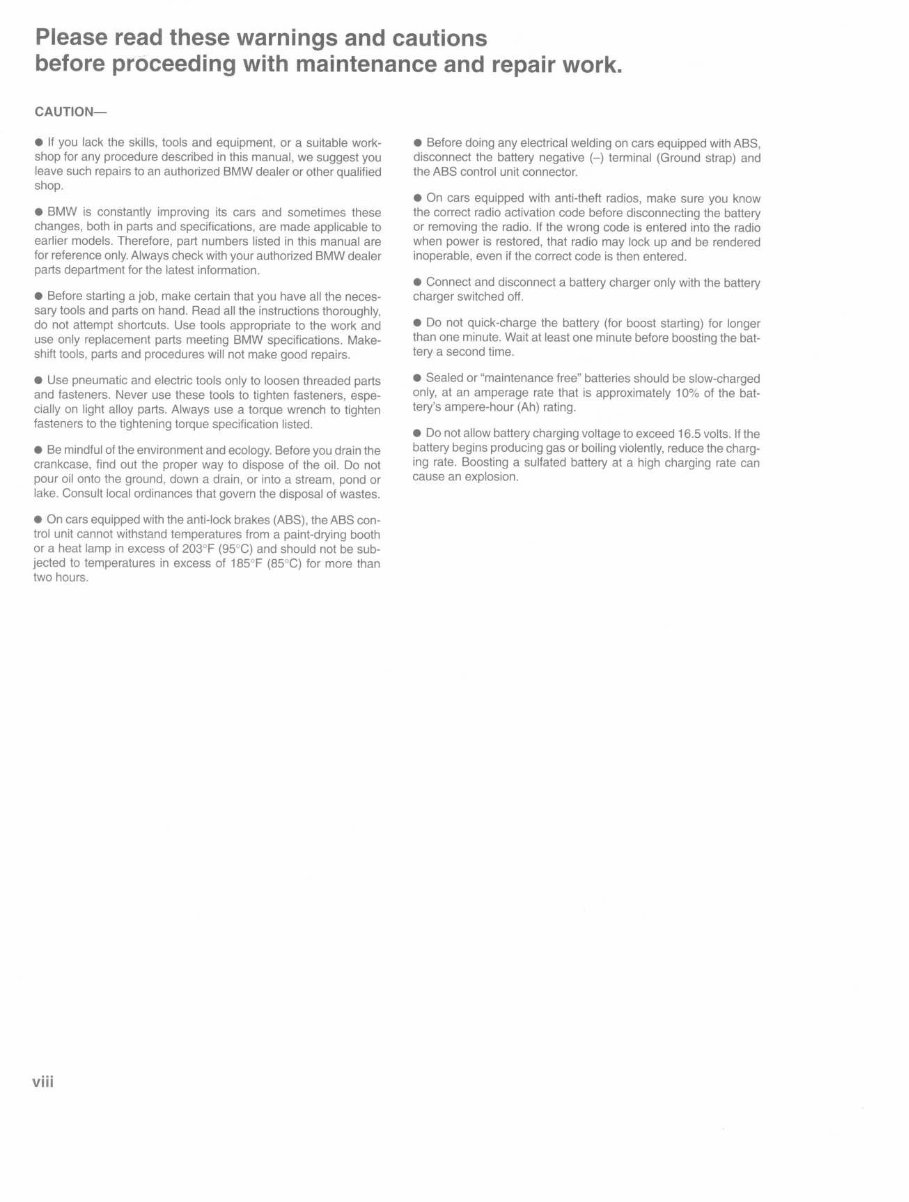 1992 BMW 5 Series (525i/530i/540i) E34 Service & Repair Manual preview img 7