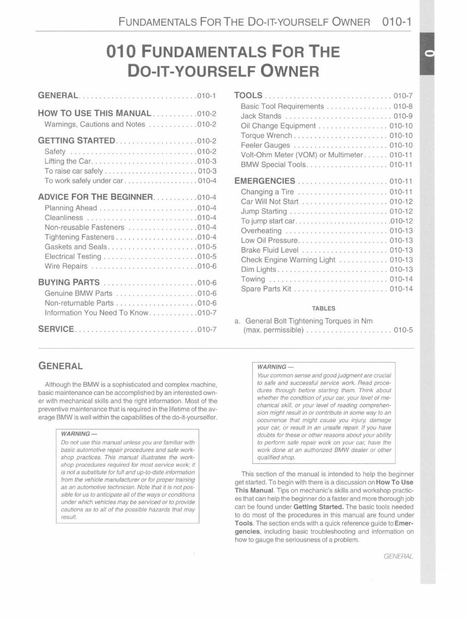 1992 BMW 5 Series (525i/530i/540i) E34 Service & Repair Manual preview img 8