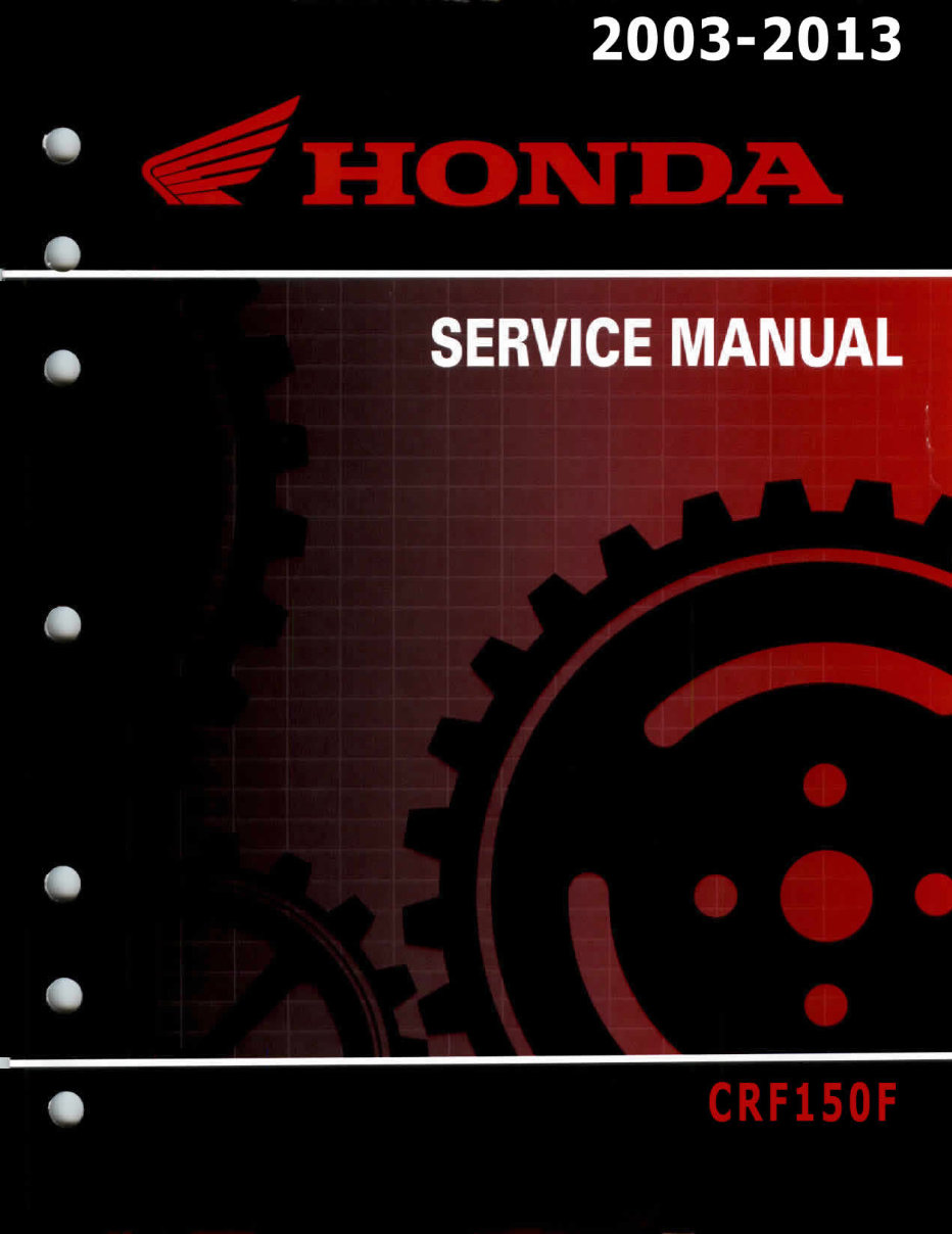 2003-2009 Honda CRF150F OEM Service & Repair Manual preview img 1