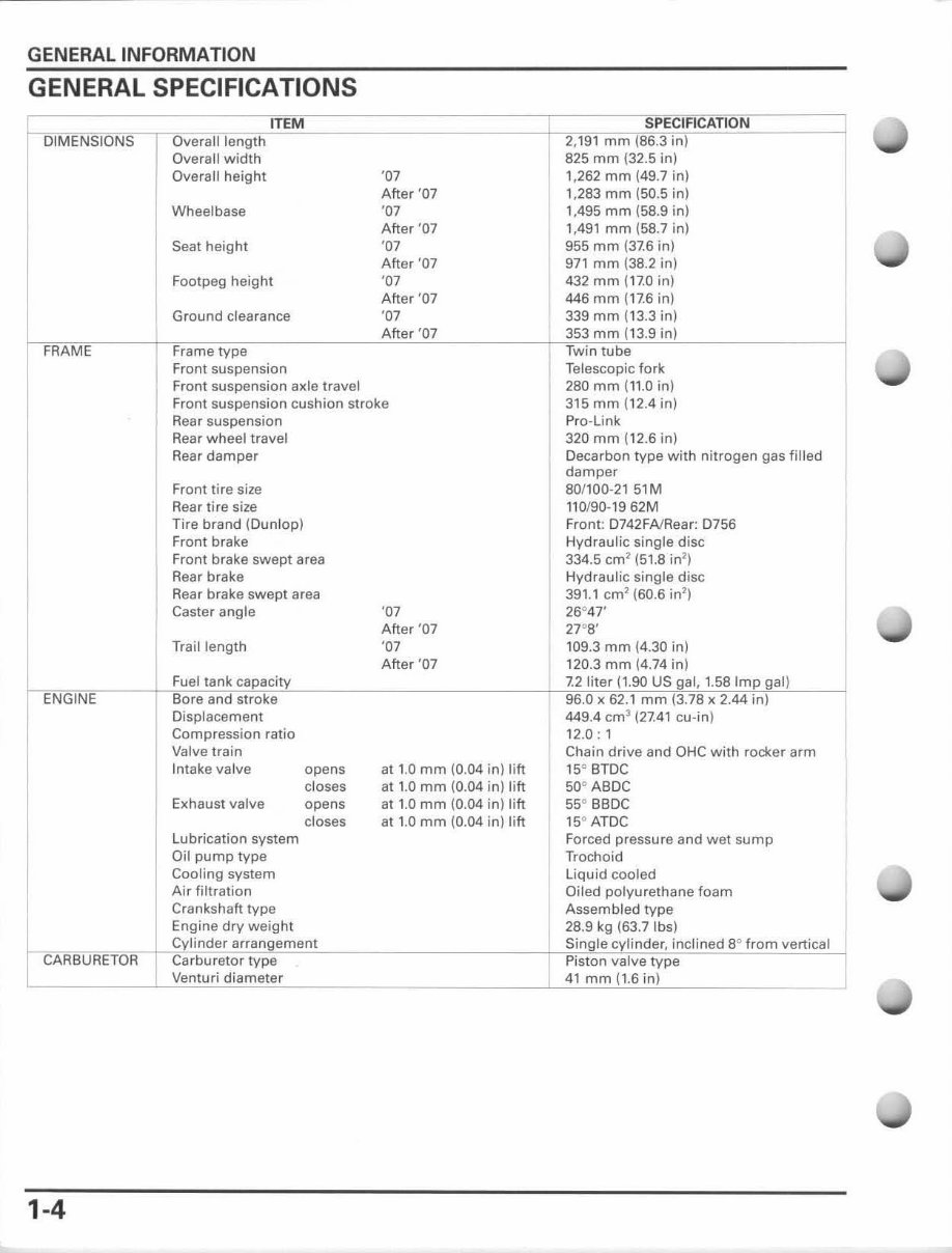 2007-2008 CRF450R Service & Repair Manual preview img 8