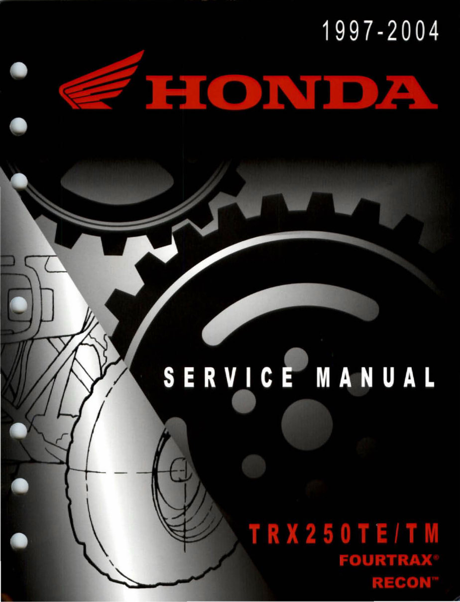 1997-2001 Honda TRX250 Fourtrax Recon ATV Repair Manual preview img 1