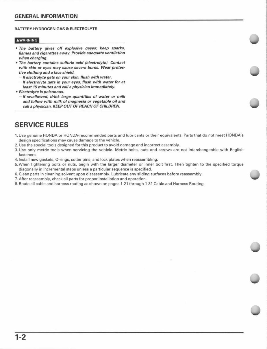 1997-2001 Honda TRX250 Fourtrax Recon ATV Repair Manual preview img 6