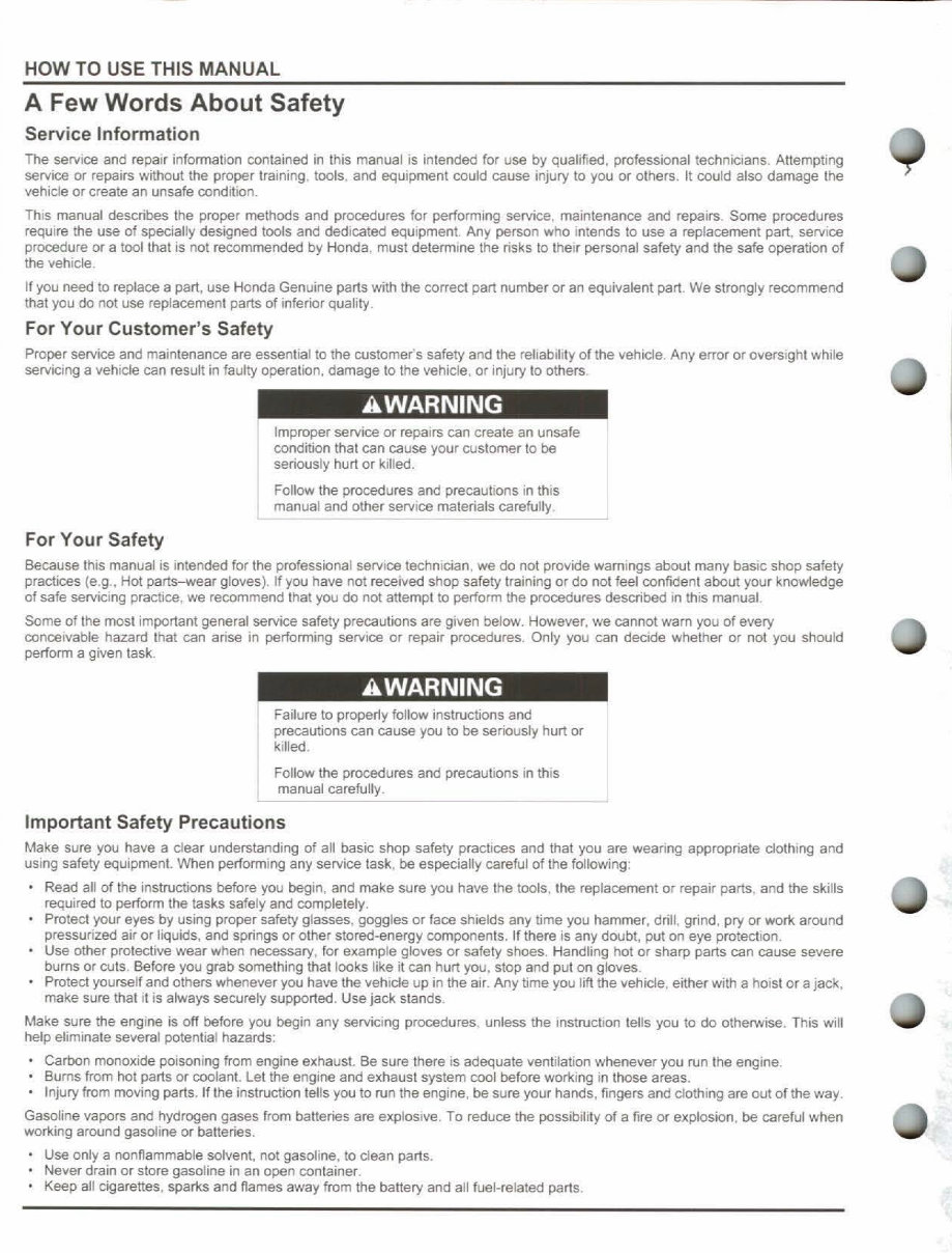 2014-2016 Honda TRX420 FourTrax Rancher ATV (FA/TM/TE/FM/FE) OEM Service & Repair Manual preview img 2