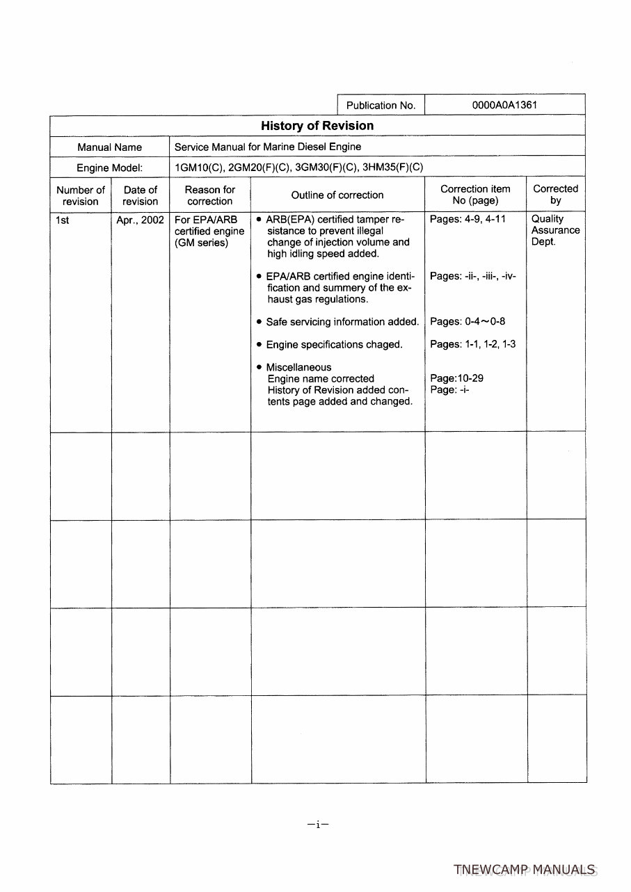 YANMAR 1GM10 Diesel Marine Engine COMPLETE Workshop Repair Manual preview img 3