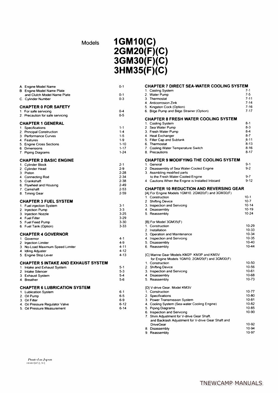YANMAR 1GM10 Diesel Marine Engine COMPLETE Workshop Repair Manual preview img 5