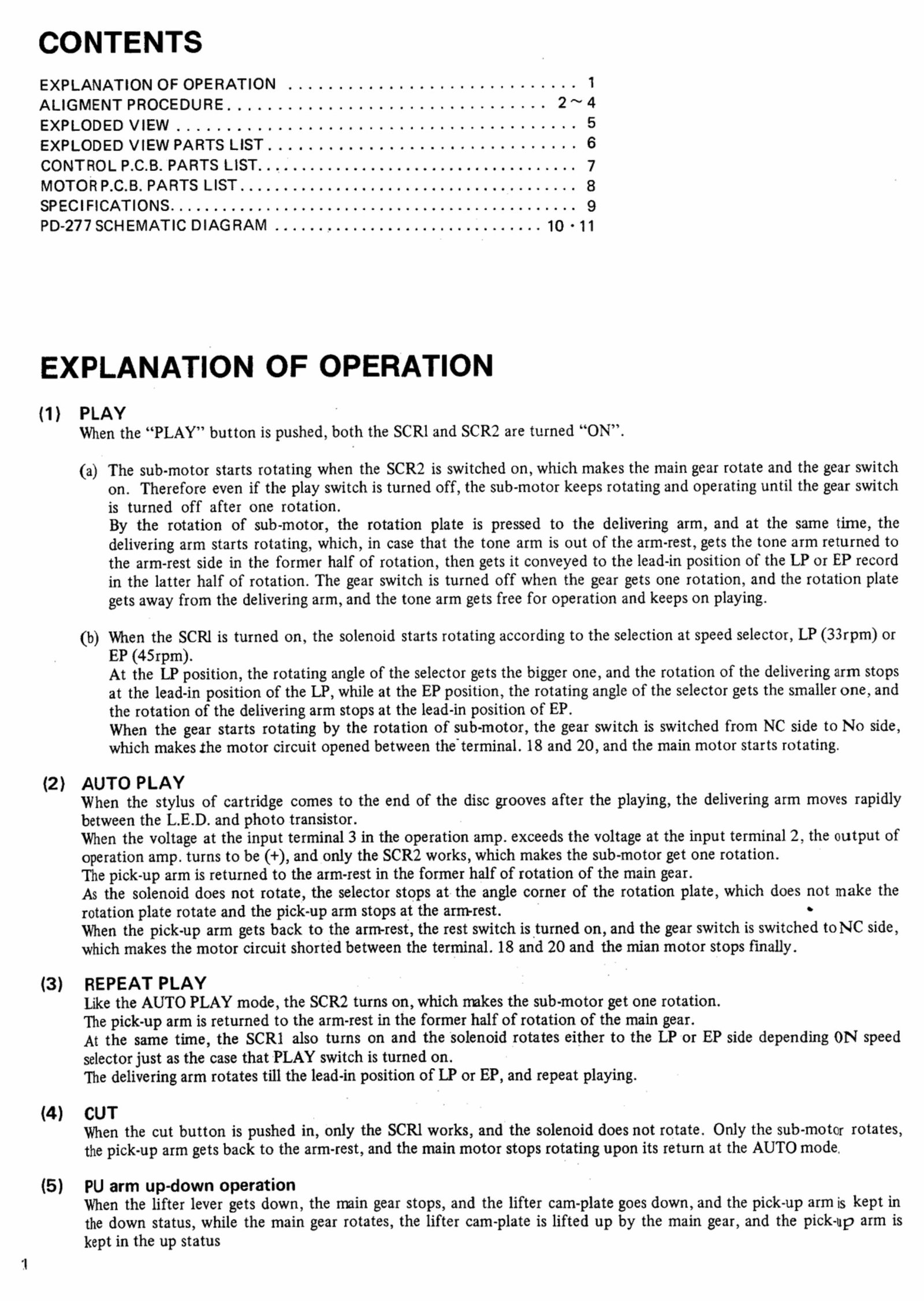 Luxman PD-277 Turntable , Original Service Manual preview img 2