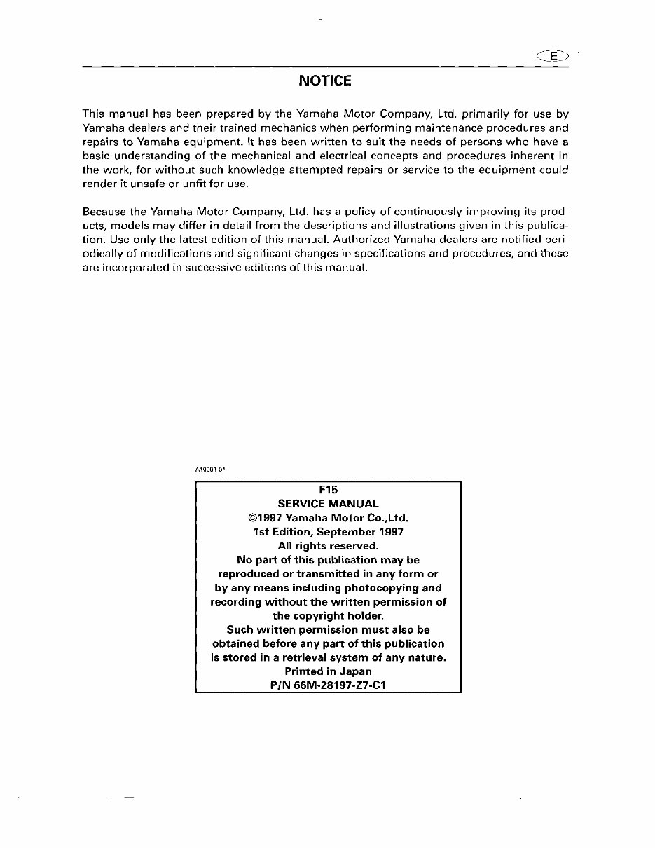 1998-2005 Yamaha F15 15HP 4-Stroke Outboard Repair Manual preview img 2