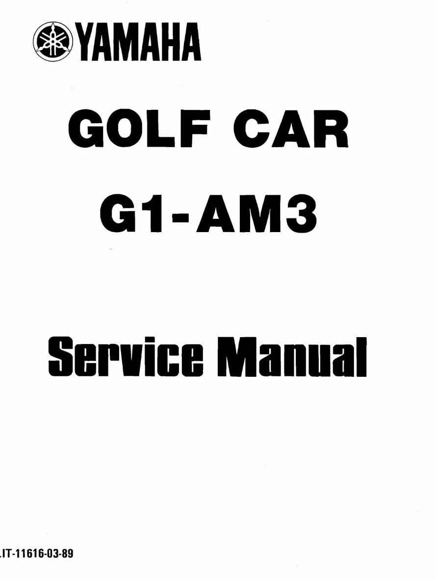 1983-1989 Yamaha G1 Golf Cart Service & Repair Manual preview img 2