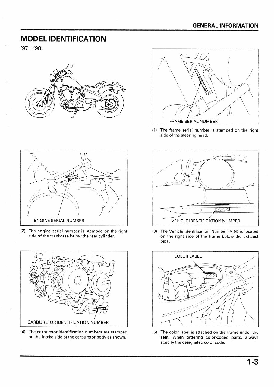 1997-2001 Honda VT 600 C Shadow Service & Repair Manual preview img 5