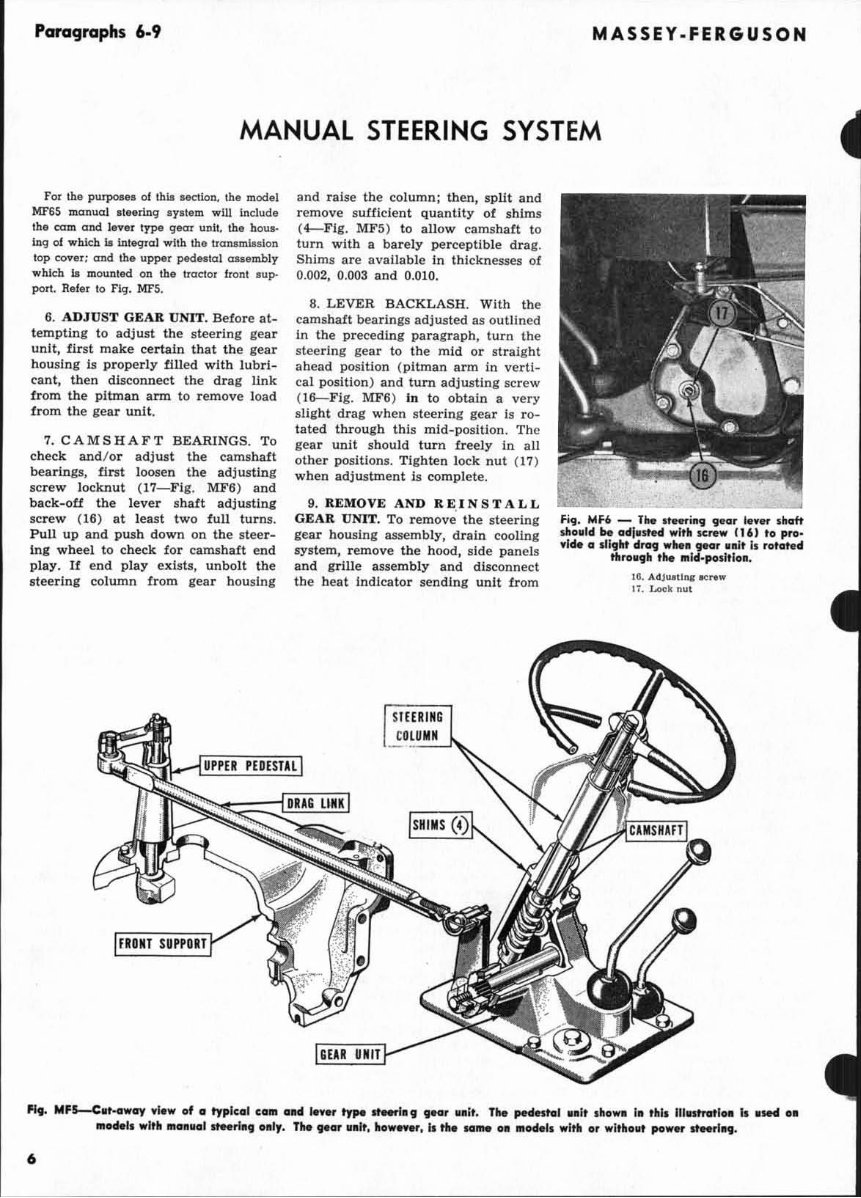 Massey Ferguson MF65 MF-65 Shop Repair Service Manual - preview img 6
