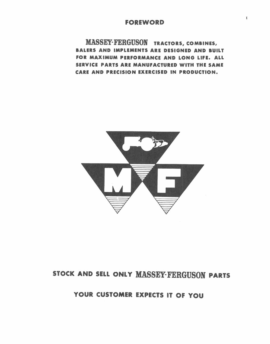 MASSEY FERGUSON MF 65 Tractor Parts Manual 690237M5 preview img 2