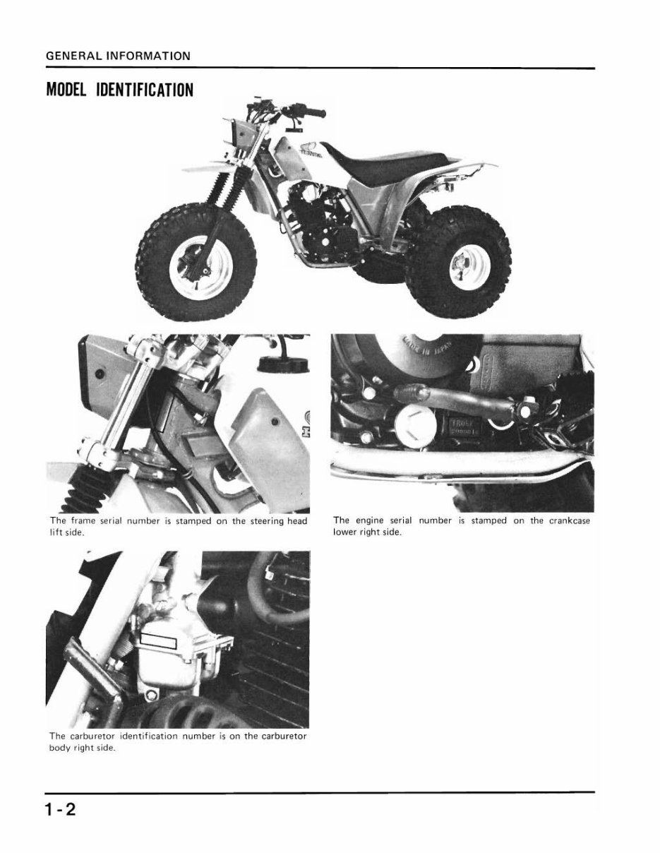 1983-1985 Honda ATC 200X Service Repair Manual | Download Manual