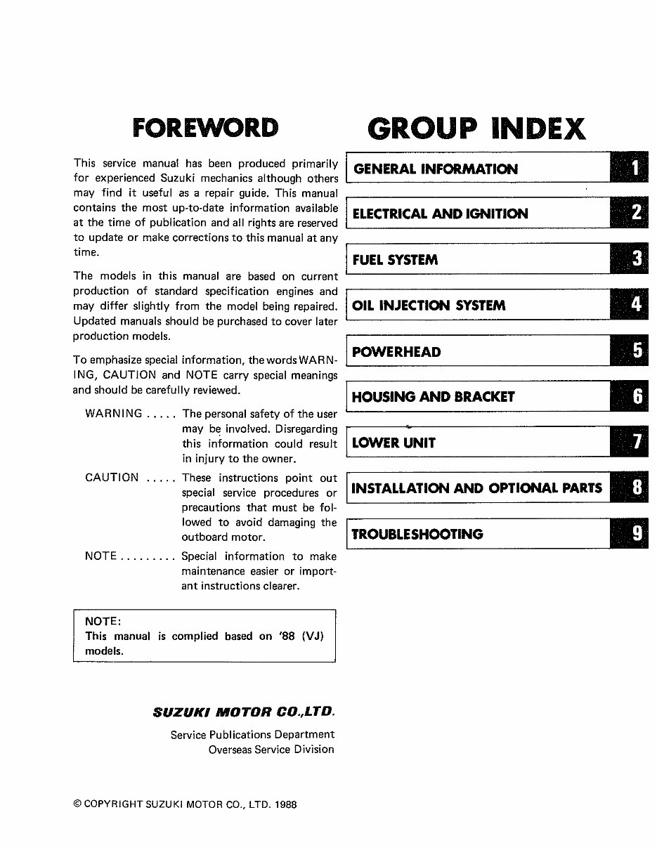 1988-1999 Suzuki DT25C DT35C 2-Stroke Outboard Repair Manual preview img 1