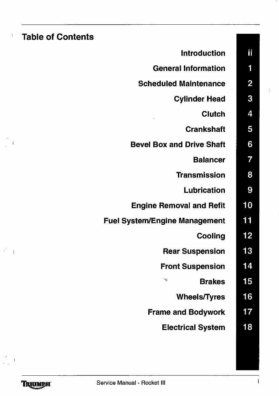 TRIUMPH ROCKET III Classic Touring Shop Manual 2007 Onwards preview img 1