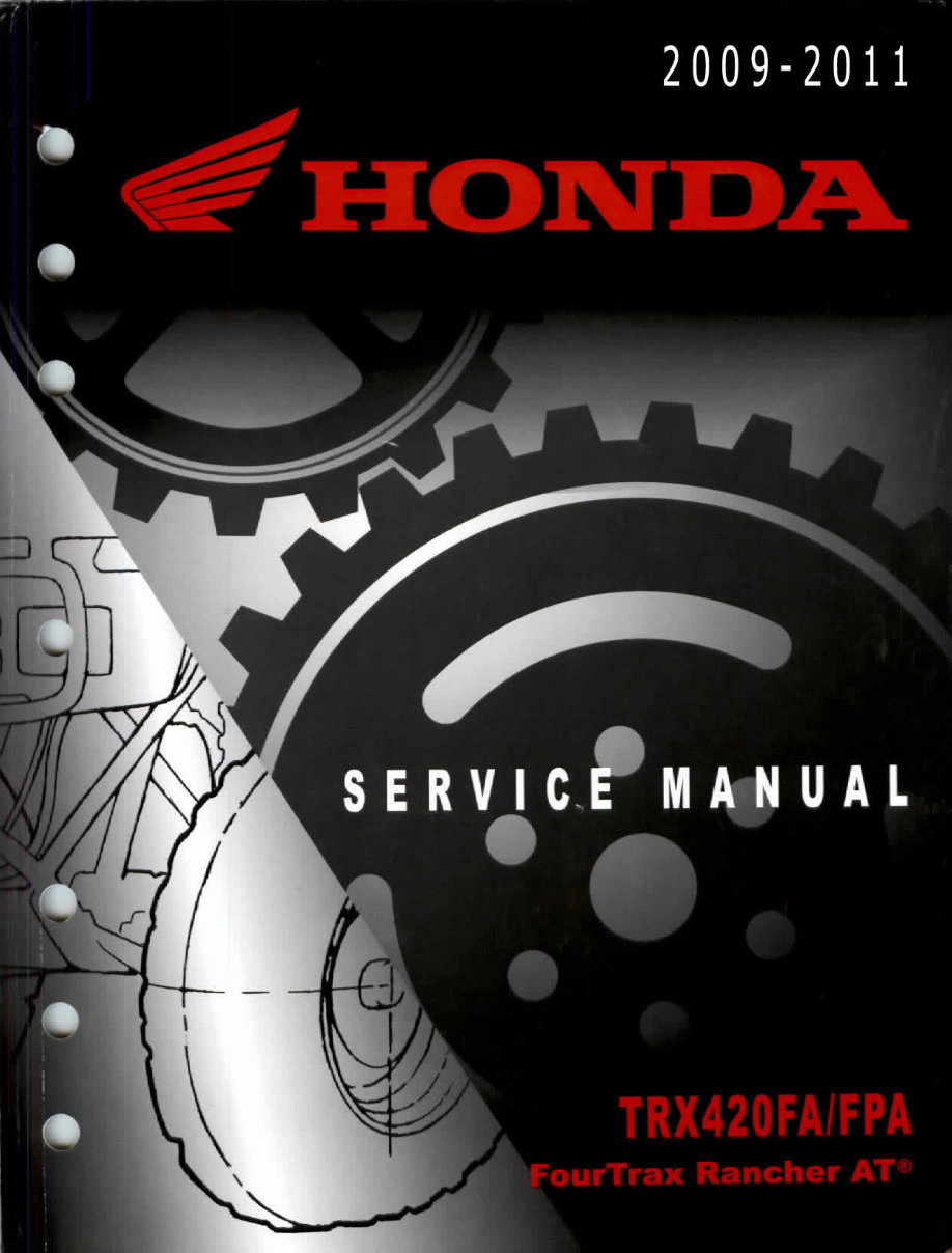 2009-2011 Honda Rancher TRX420 At Master Service Manual preview img 1