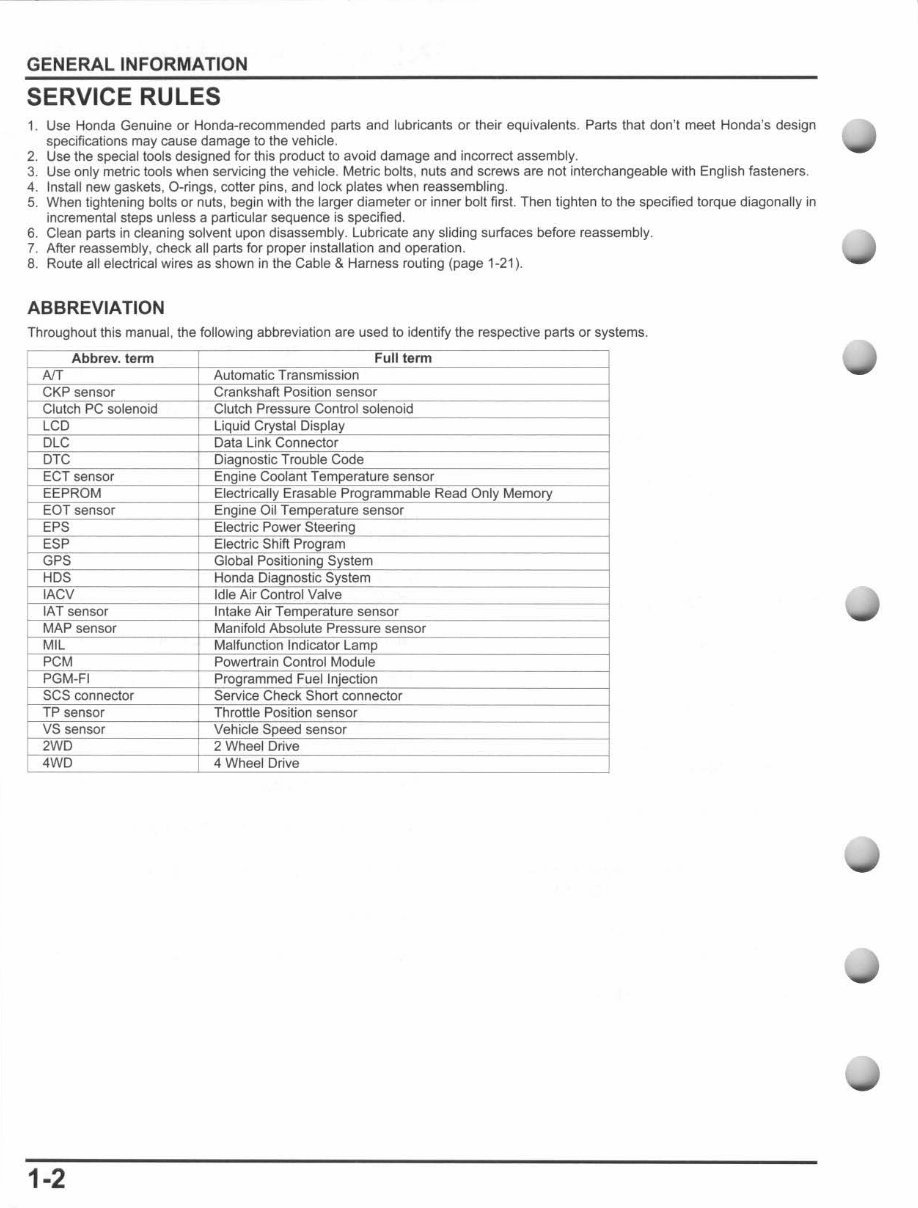 2009-2011 Honda Rancher TRX420 At Master Service Manual preview img 7