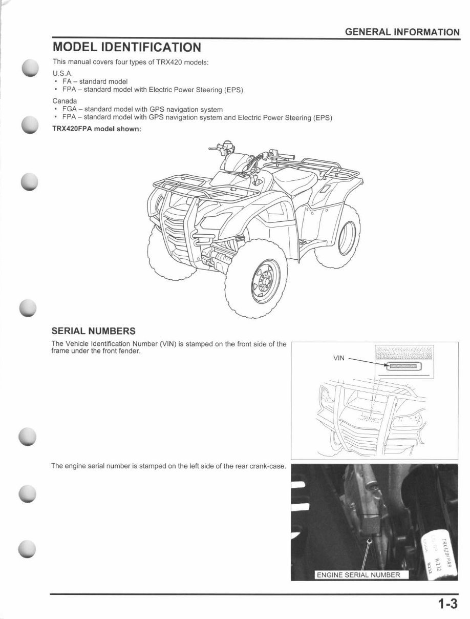 2009-2011 Honda Rancher TRX420 At Master Service Manual preview img 8