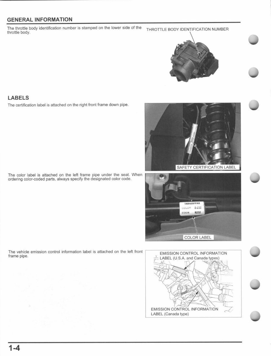 2009-2011 Honda Rancher TRX420 At Master Service Manual preview img 9