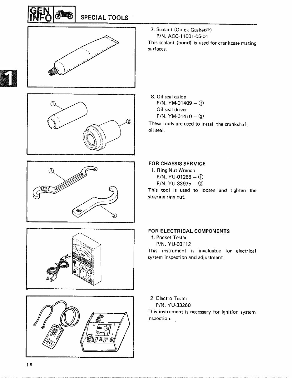 Yamaha SH50, Razz 50 Scooter Workshop Service Manual 1987-2001 preview img 10