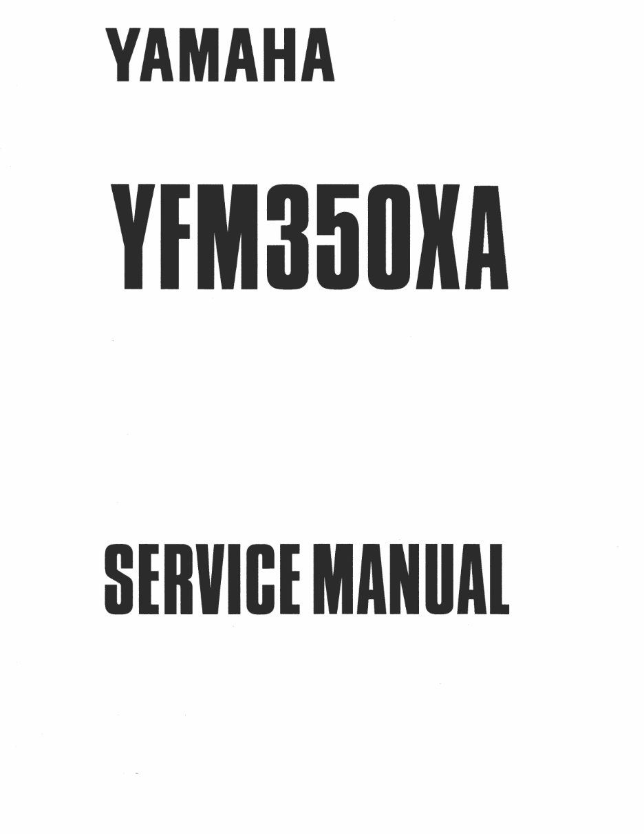 Yamaha YFM350 Warrior 1996-2001 Service Repair Manual preview img 2