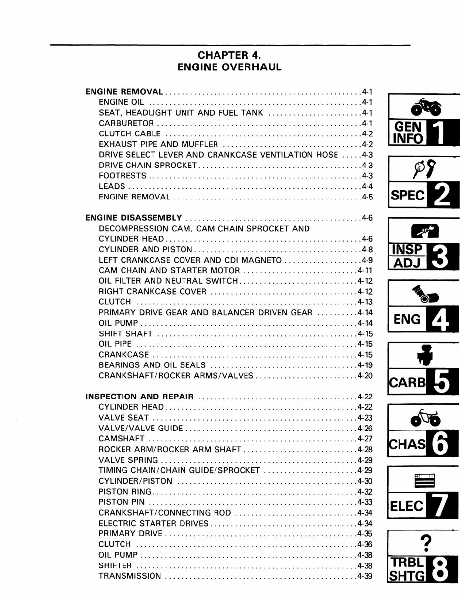 Yamaha YFM350 Warrior 1996-2001 Service Repair Manual preview img 9
