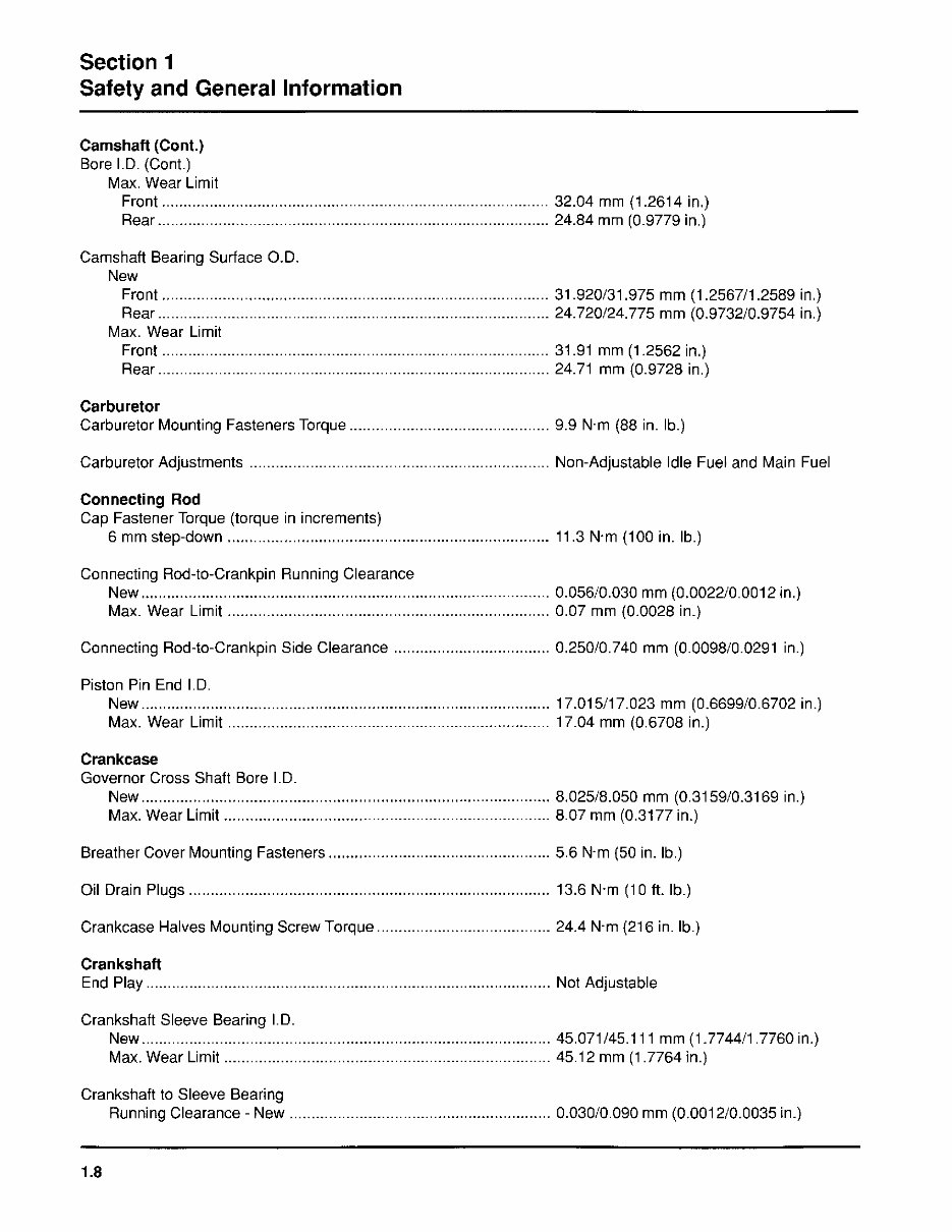 Kohler OHC 16 18 HP Horizontal Crankshaft Engines Workshop Service Repair Manual preview img 10