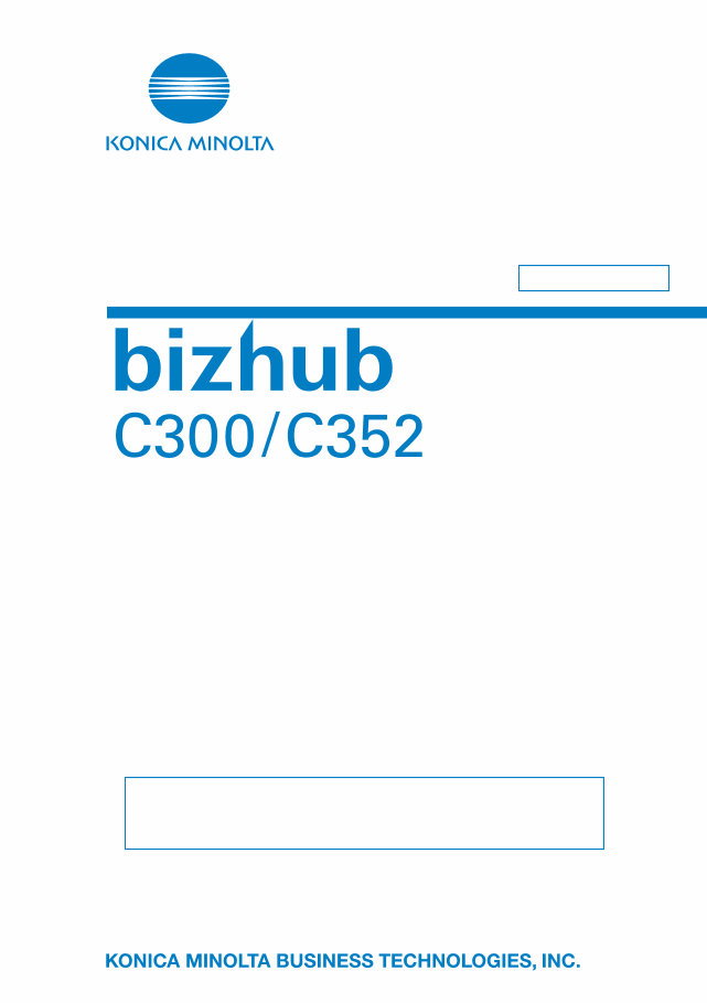 KONICA MINOLTA bizhub C300, bizhub C352 Service Repair Manual preview img 1