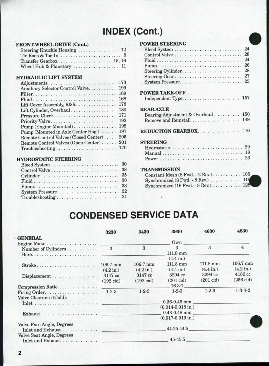 Ford 3230/3430/3930/4630/4830 Tractors OEM Service & Repair Manual preview img 2