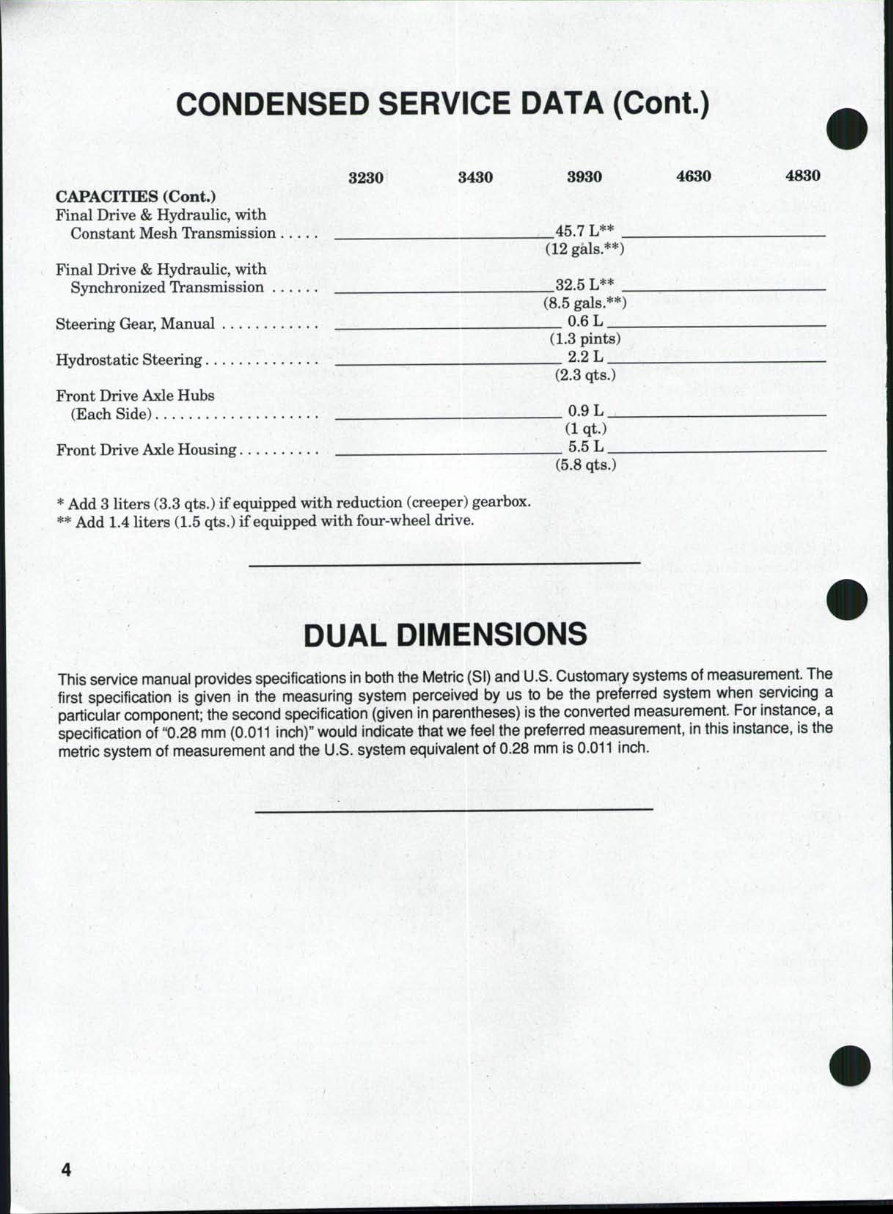 Ford 3230/3430/3930/4630/4830 Tractors OEM Service & Repair Manual preview img 4