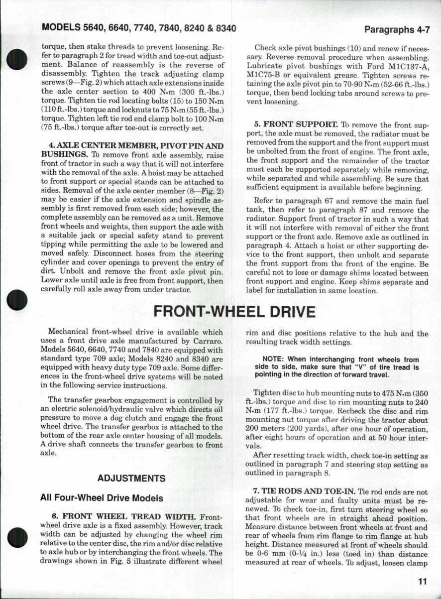 1991-1999 Ford New Holland 5640, 6640, 7740, 7840, 8240, 8340 Tractors OEM Service & Repair Manual preview img 8