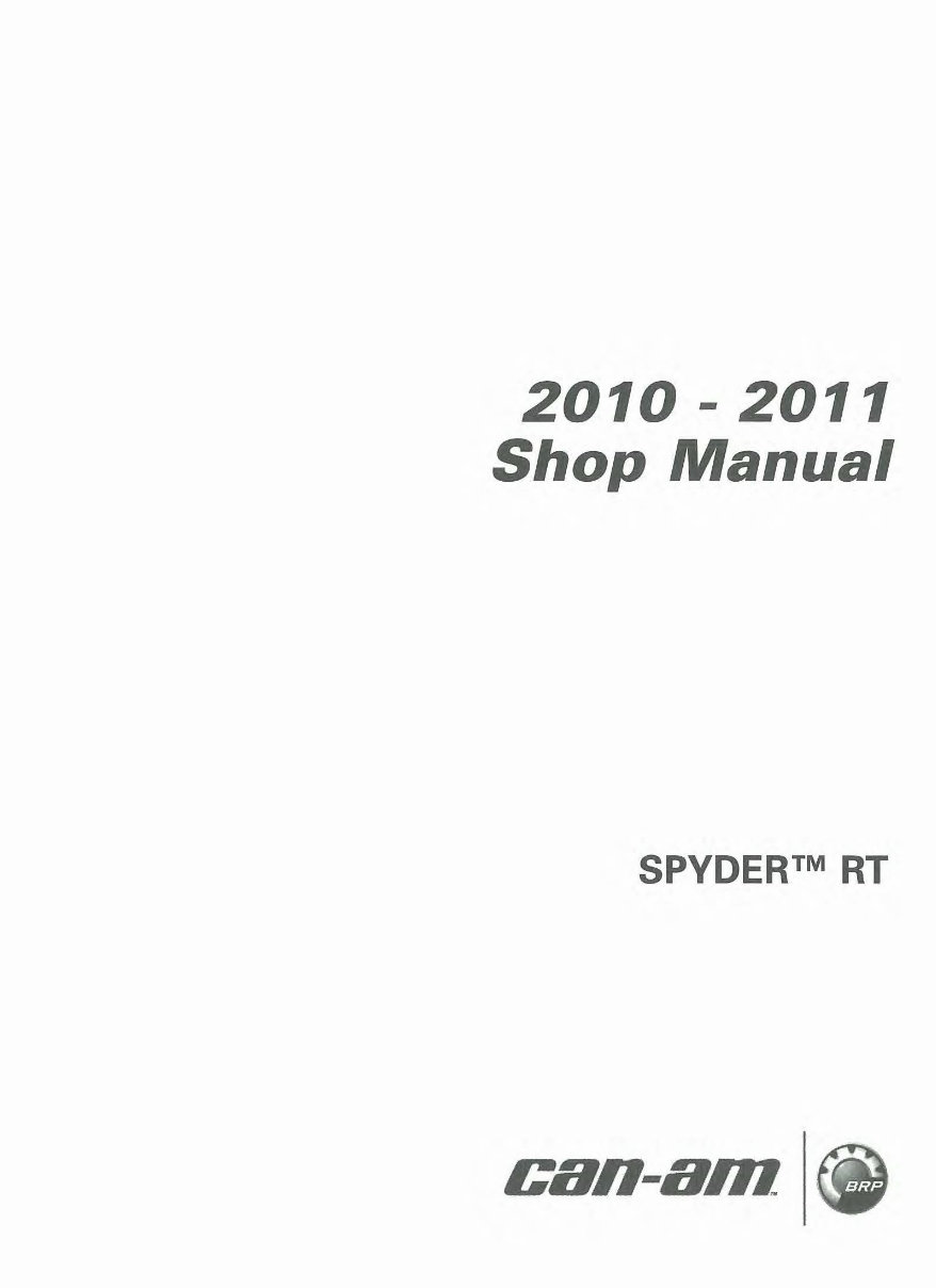 2010-2012 Can-Am Spyder RT / RT-S Roadster Service & Repair Manual preview img 1