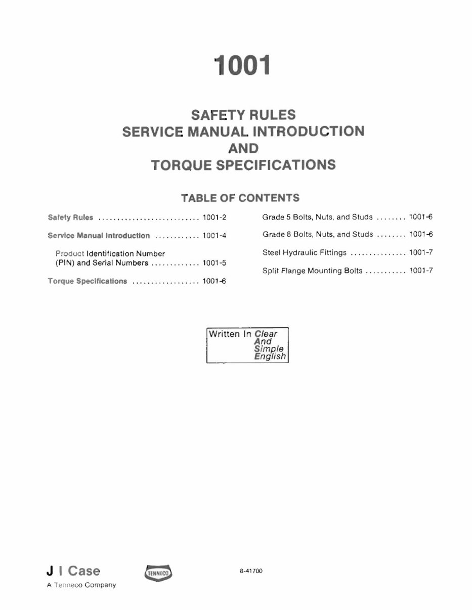 Case 580E Super Loader Backhoe OEM Service & Repair Manual preview img 4