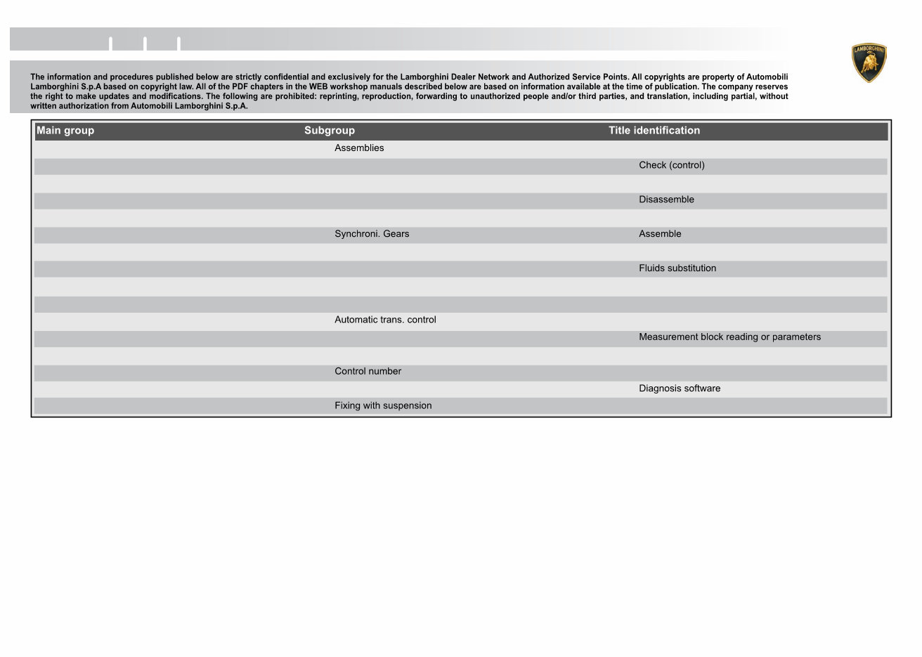 2006-2010 Lamborghini Murcielago LP640 Service & Repair Manual preview img 5