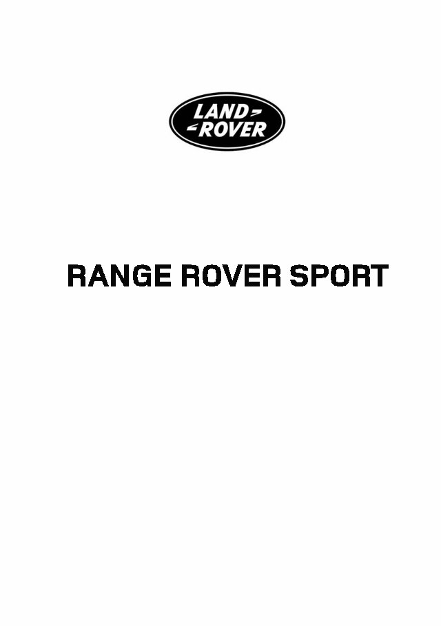 2005-2012 Land Rover Range Rover Sport Service & Repair Manual preview img 1