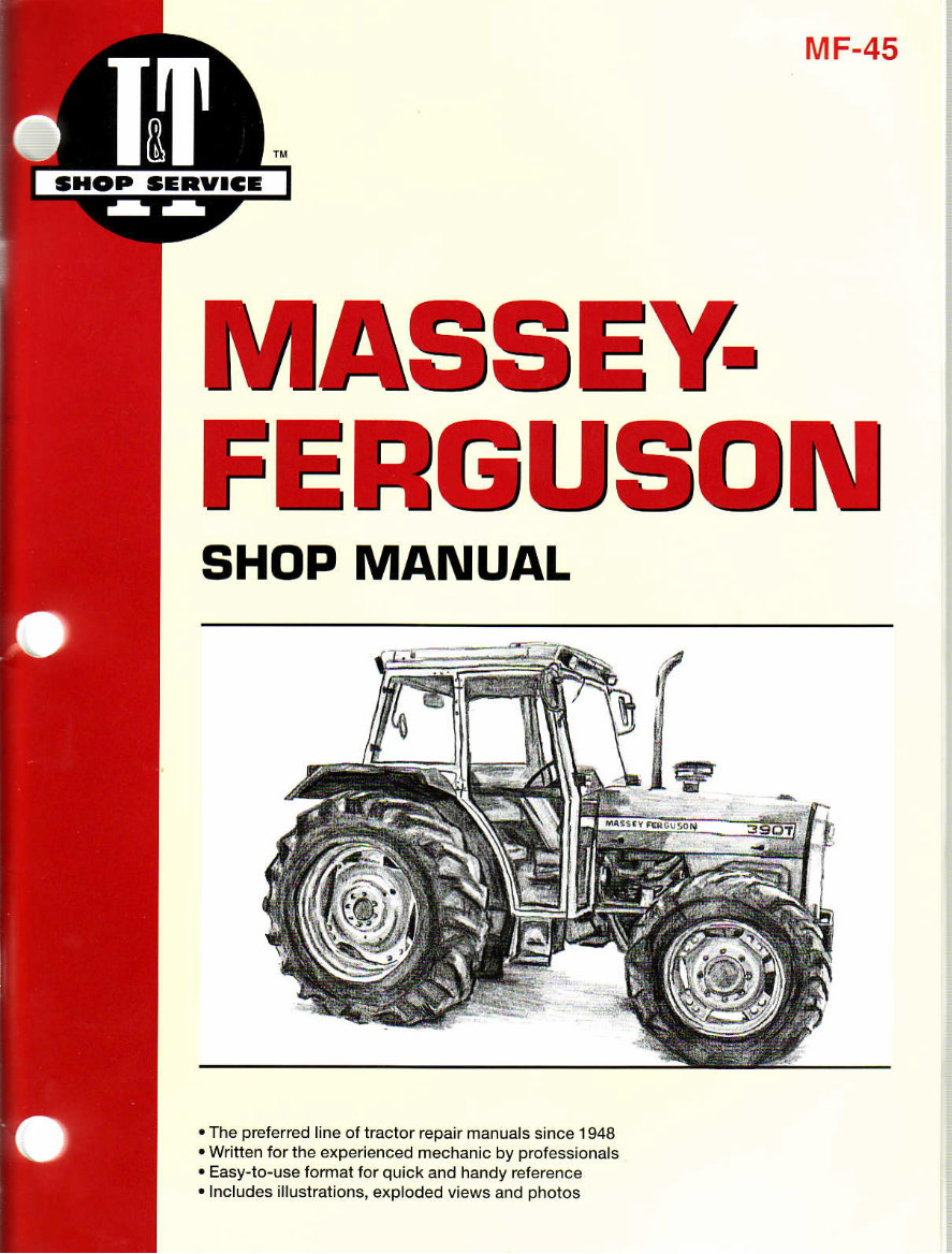 Massey ferguson 362 365 375 383 390 390T 398 Tractor Full Service & Repair Manual preview img 1