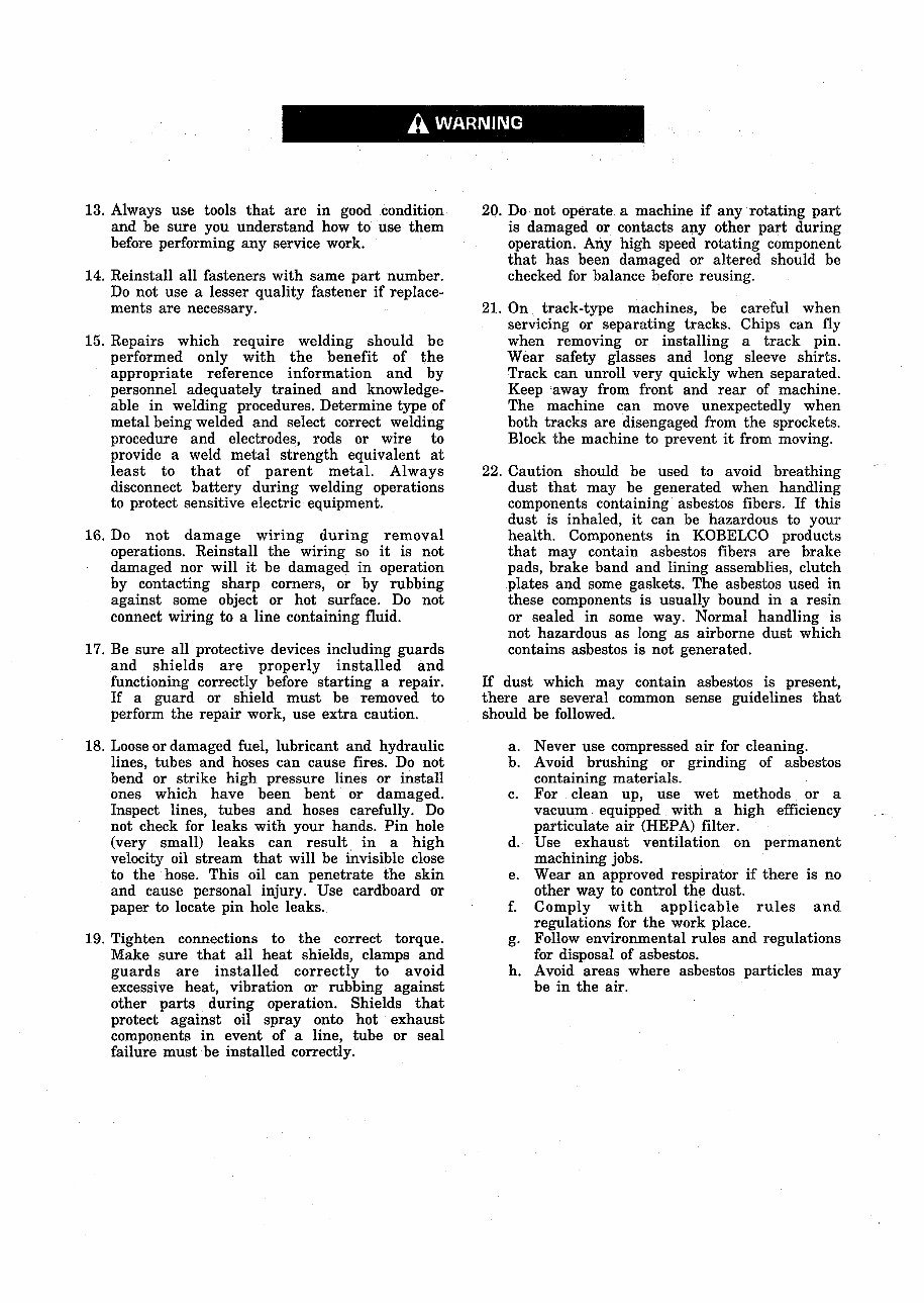 Kobelco 70SR-2 Service Manual preview img 4