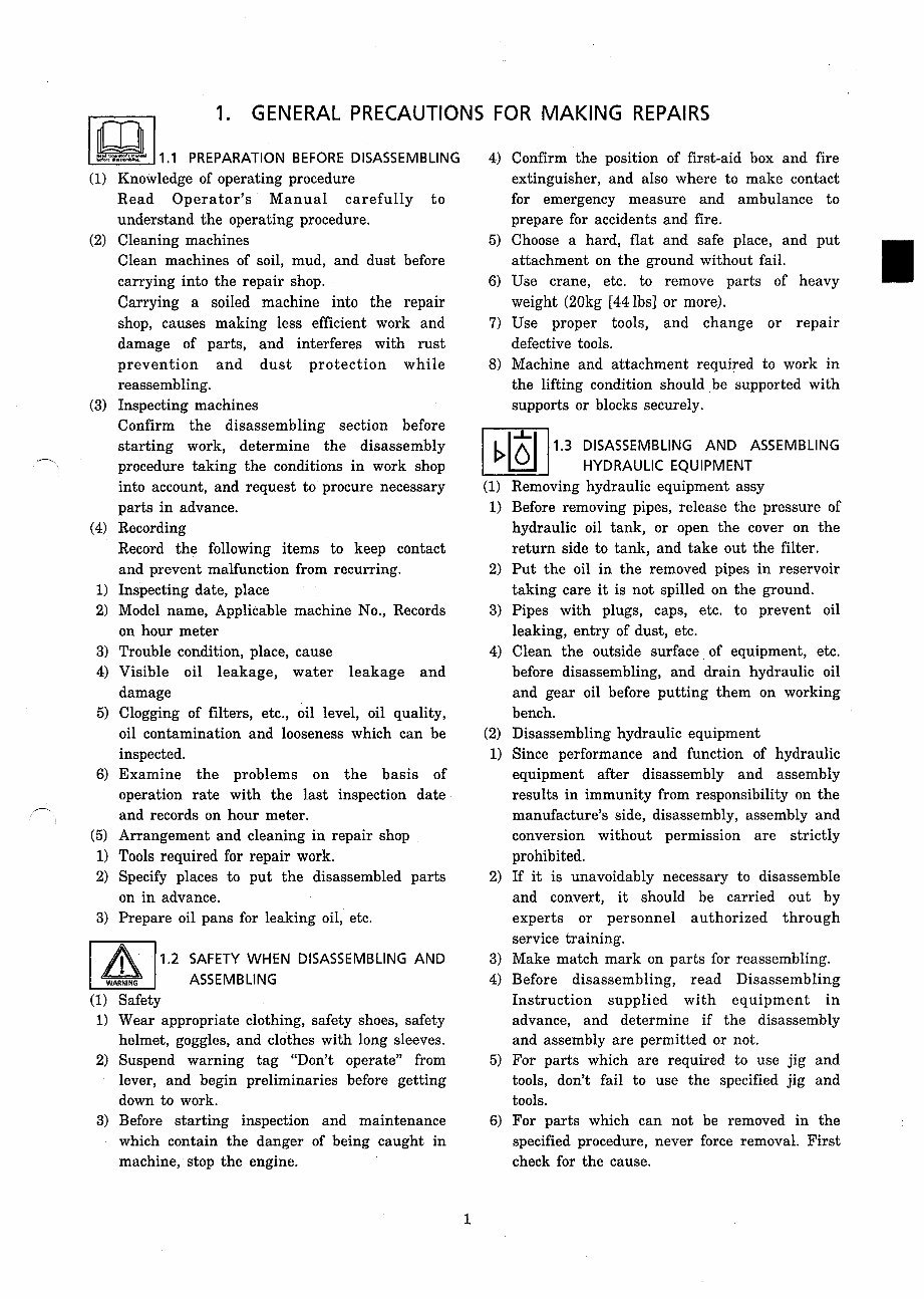 Kobelco 70SR-2 Service Manual preview img 9