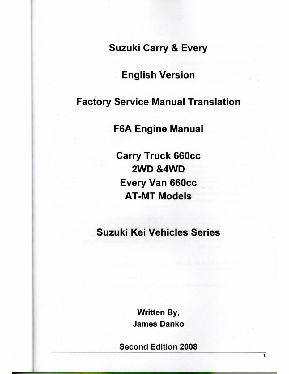 1991-1999 Suzuki Carry/Every Service & Repair Manual (+