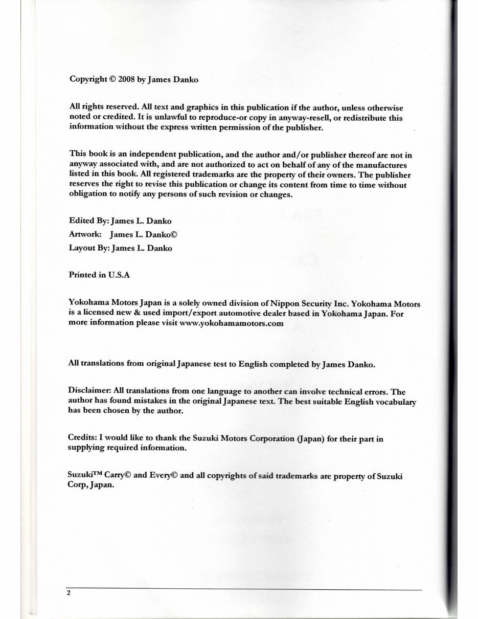 SUZUKI CARRY EVERY VAN F6A Engine Workshop Service Manual preview img 3