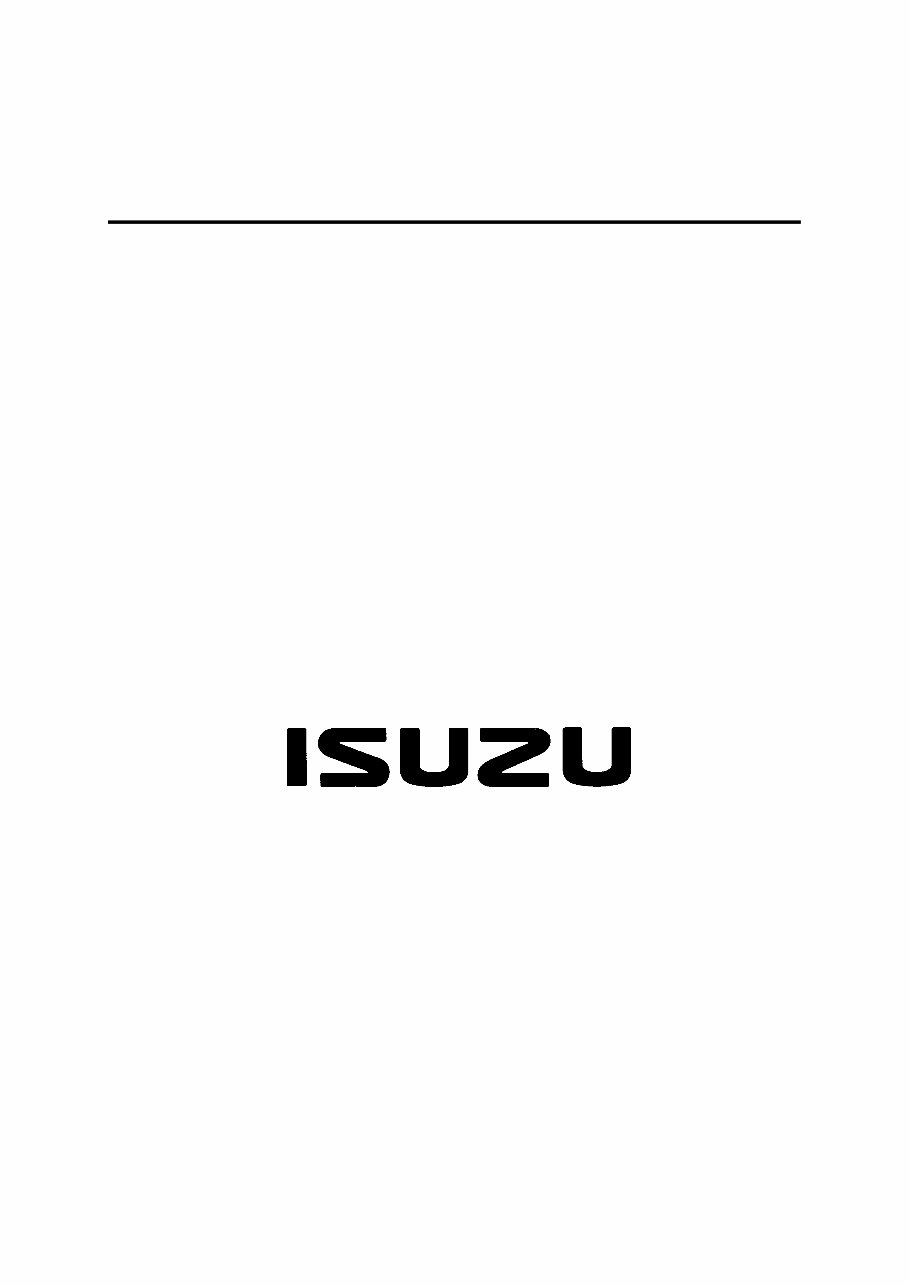 2000 Isuzu Rodeo UE Service & Repair Manual preview img 1