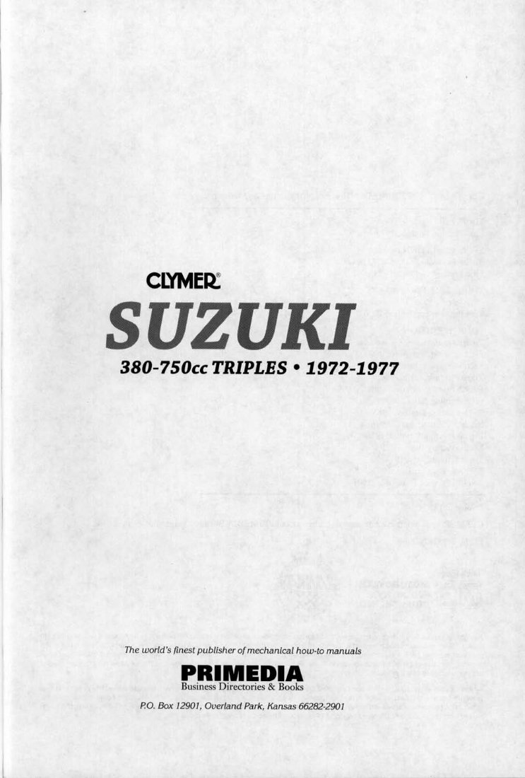 1972-1977 Suzuki GT380 GT 380 Motorcycle Service & Repair Manual preview img 2