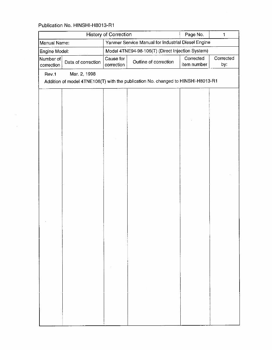 Yanmar 4D98E Engine Workshop Repair Service Manual preview img 3